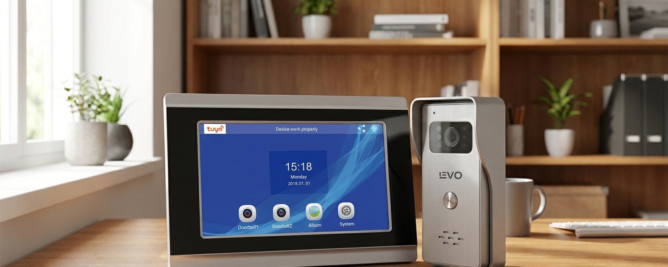 Timbre Video Portero con Monitor con Cable LEVO