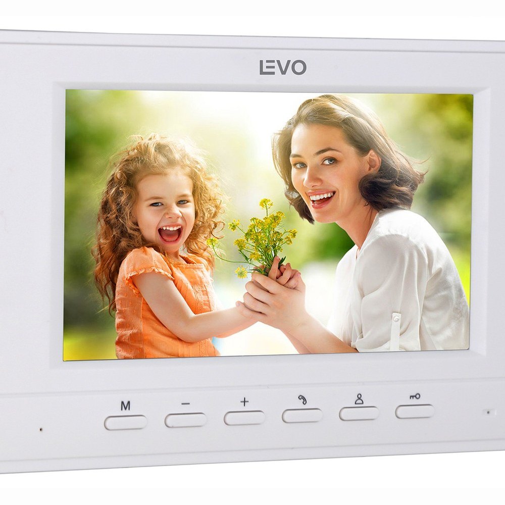 Timbre Video Portero con Monitor con Cable LEVO vista lateral
