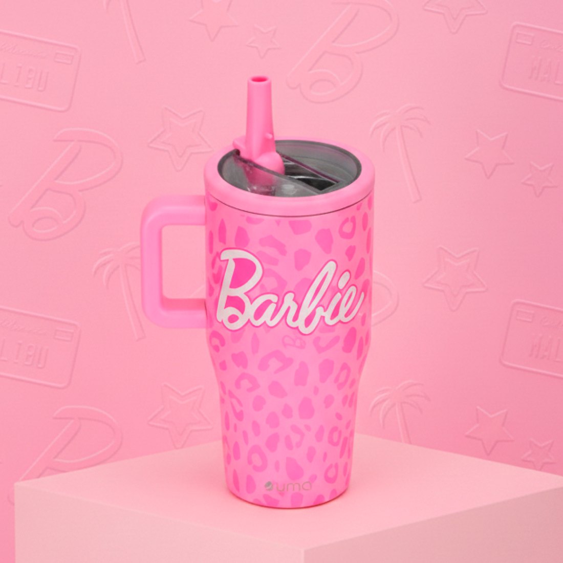 UMA vaso térmico tumbler mug Barbie Print 590ml acero inoxidable, detalle de armado