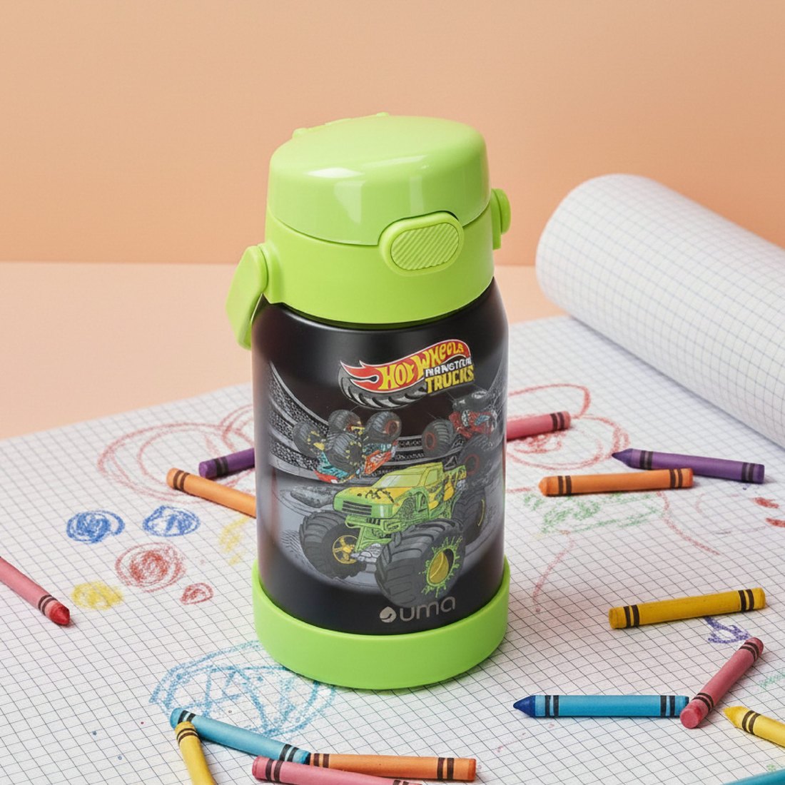 UMA botella térmica Hot Wheels Trucks 450ml, detalle del producto
