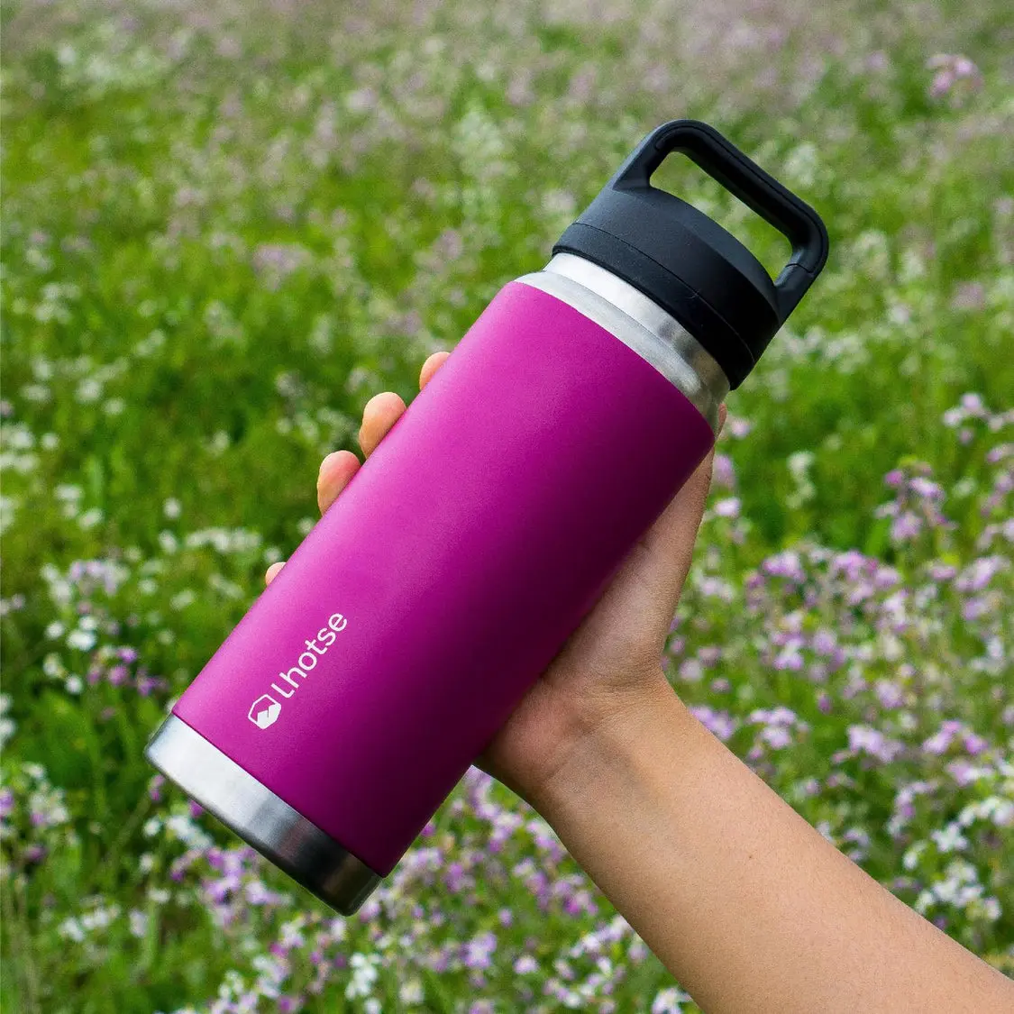 Botella Térmica Insulada Indo 800ml Lilac Lhotse · Hermético de **verdad**