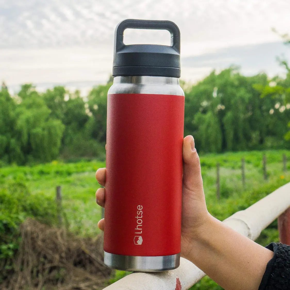 Botella Térmica Insulada Indo 800ml Red Lhotse · Hermético **de verdad**