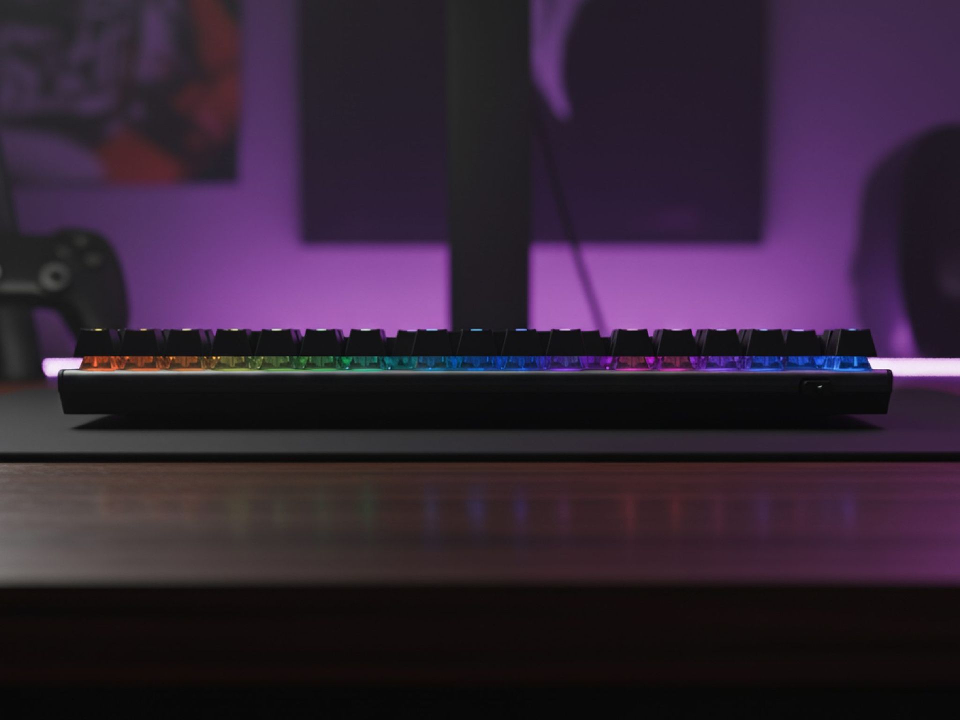 LEVO Teclado Gamer NovaBlade Red Switch - vista lateral perfil