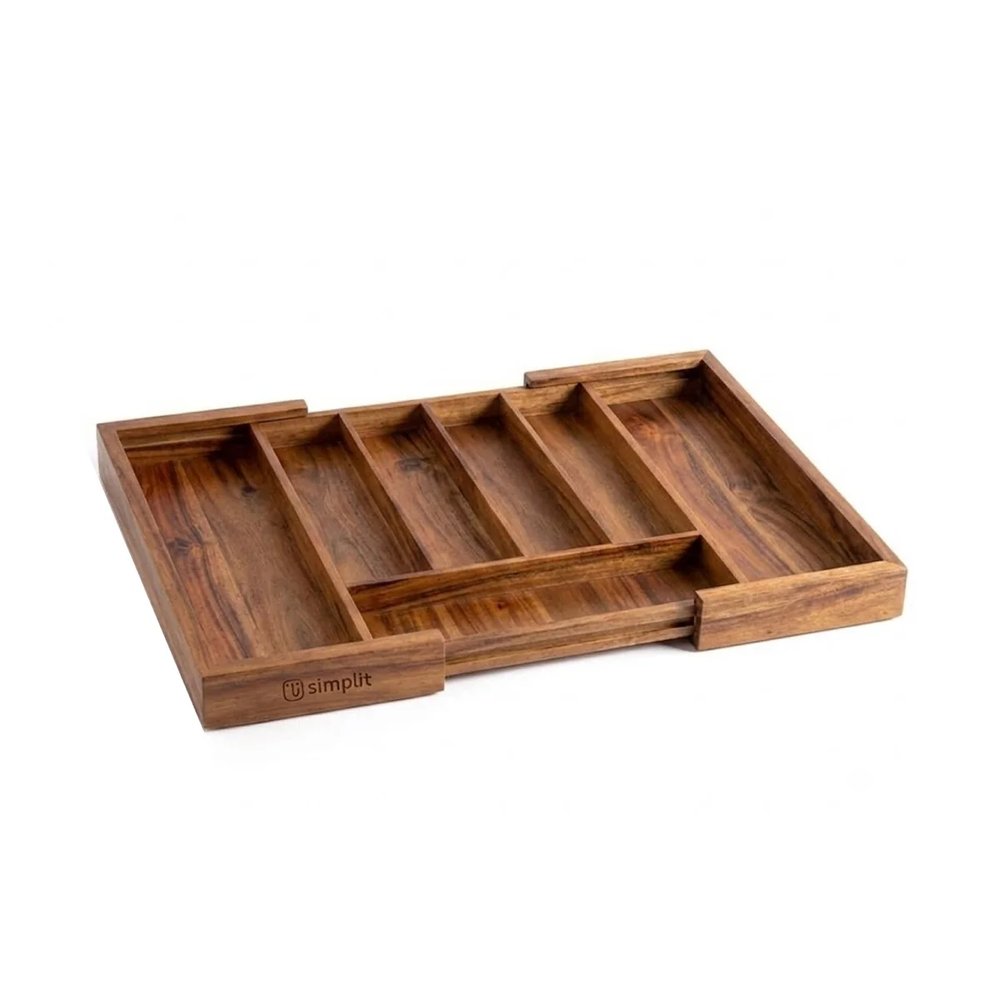 Simplit Organizador Cubiertos Oslo madera de acacia — vista de producto