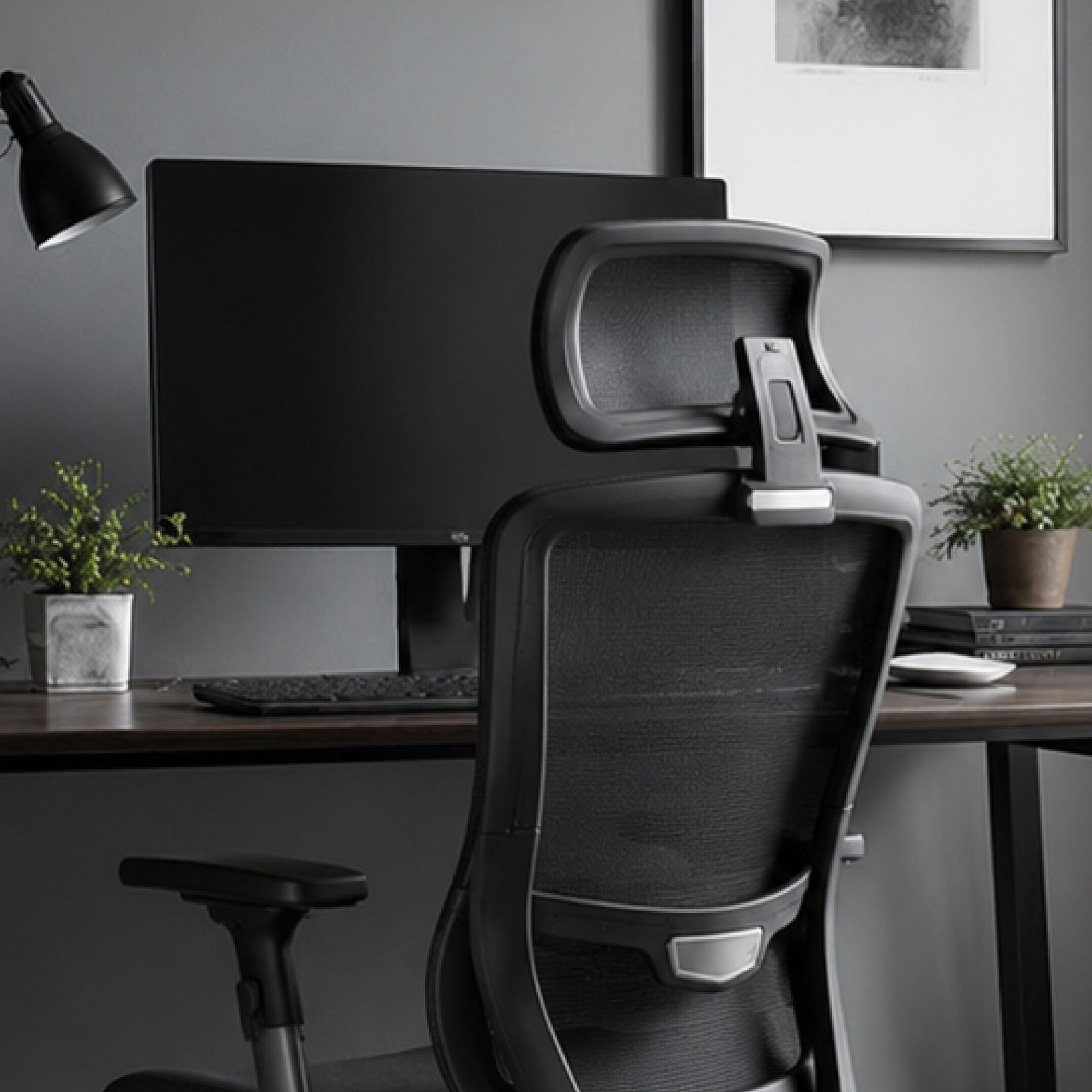 LEVO Silla Ergotech detalle apoyacabeza ajustable