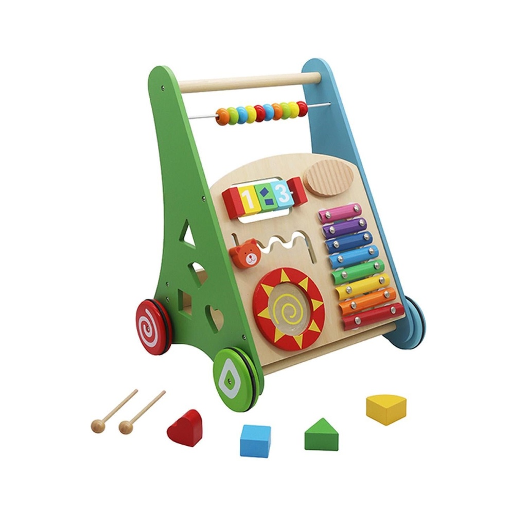 Andador Correpasillos Bebe Didáctico Madera Bandú 9