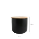 Contenedor Cerámica Hermético Tapa Madera S Blanco Simplit 2