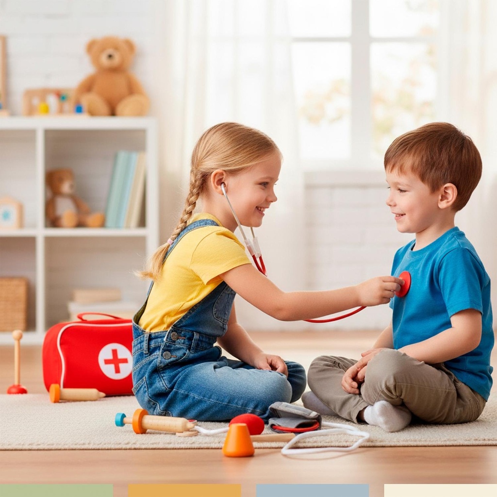 Set Juego de Roles Doctor Niños Madera 12 pcs Bandú 1