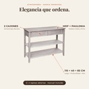 Arrimo 2 Cajones Charme L110 cm atributos 2 cajones MDF paulonia 110x40x85 — Atmosphera Francia