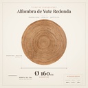 Alfombra yute redonda Atmosphera - ficha de dimensiones O 160 cm