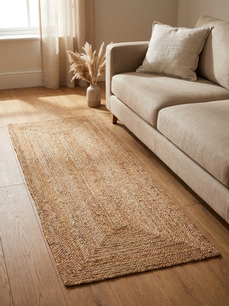 Alfombra de Yute Natura Atmosphera en living - lifestyle