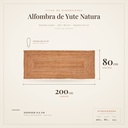 Alfombra Yute Natura Atmosphera - ficha de dimensiones 200x80