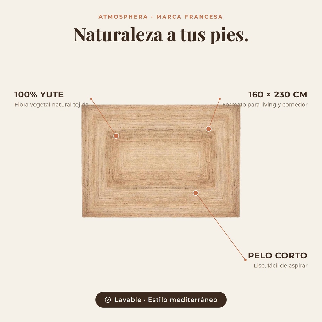 Alfombra Natura Atmosphera - atributos destacados