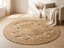 Alfombra de yute calada redonda Atmosphera en living - lifestyle