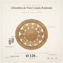 Alfombra yute calada Atmosphera - ficha de dimensiones 120 cm