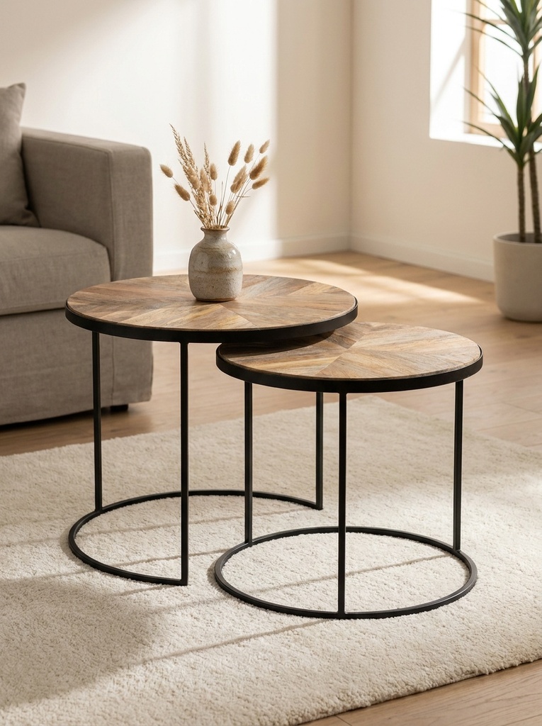 Mesas nido Basile Atmosphera en living - lifestyle