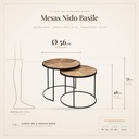 Mesas nido Basile Atmosphera - ficha de dimensiones 56x51 y 51x46