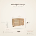 Buffet Junco Rayo Atmosphera - ficha de dimensiones 100x40x79