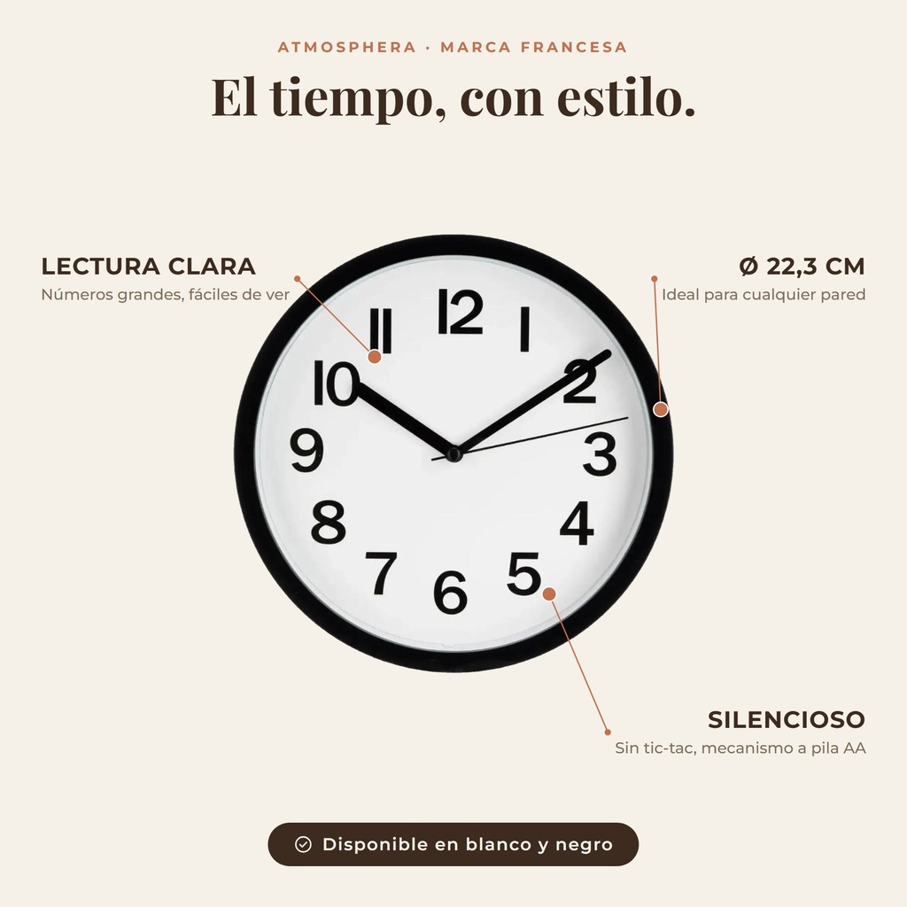 Reloj Cocina Loly Atmosphera - atributos destacados