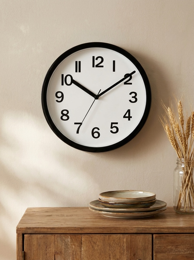Reloj Cocina Loly Atmosphera sobre aparador de comedor - lifestyle