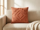 Cojin Inca Terracota Atmosphera en sofa de lino - lifestyle
