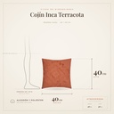 Cojin Inca Terracota Atmosphera - ficha de dimensiones 40x40