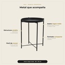 Mesa de Metal Negro · detalle