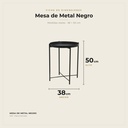Mesa de Metal Negro · dimensiones
