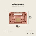 Caja Plegable Rosada · dimensiones