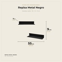 Repisa Metal Negro · dimensiones