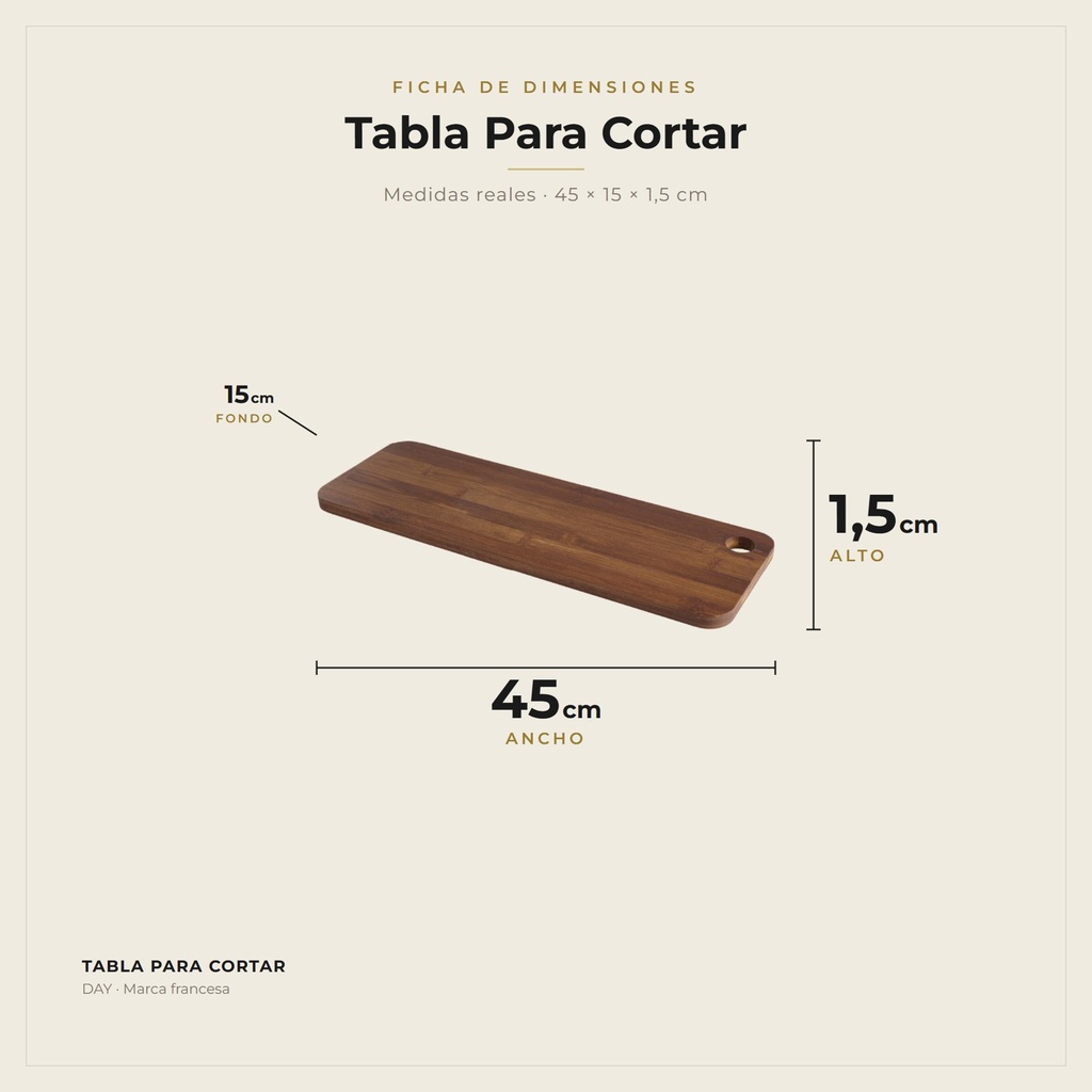 Tabla Para Cortar · dimensiones