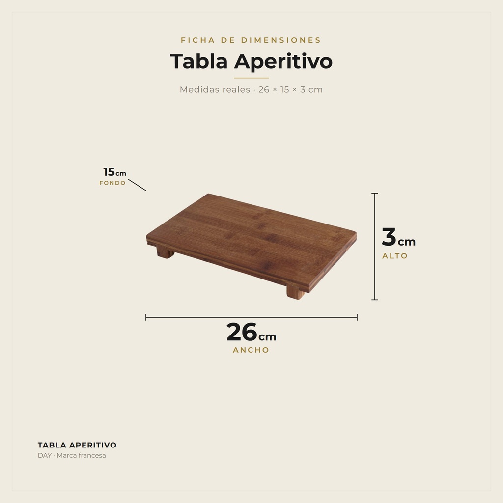 Tabla Aperitivo · dimensiones