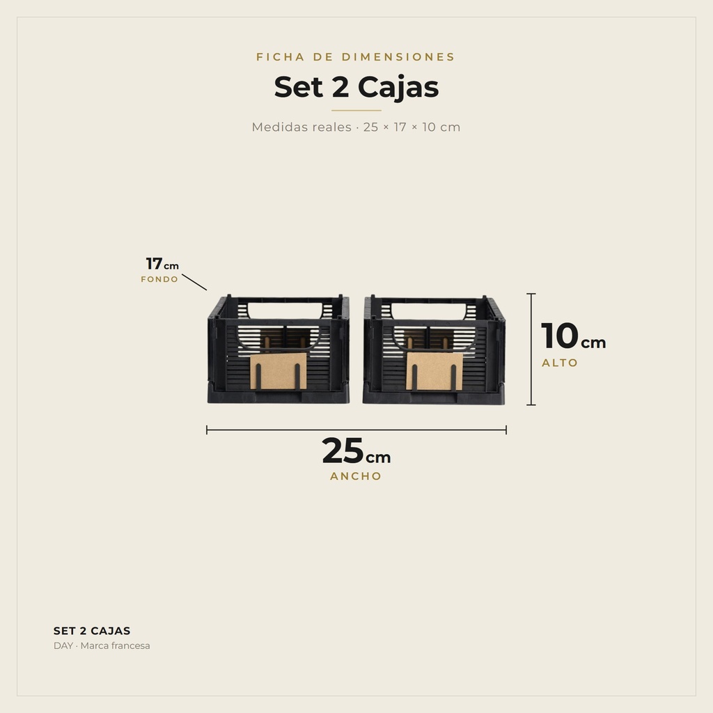 Set 2 Cajas · dimensiones