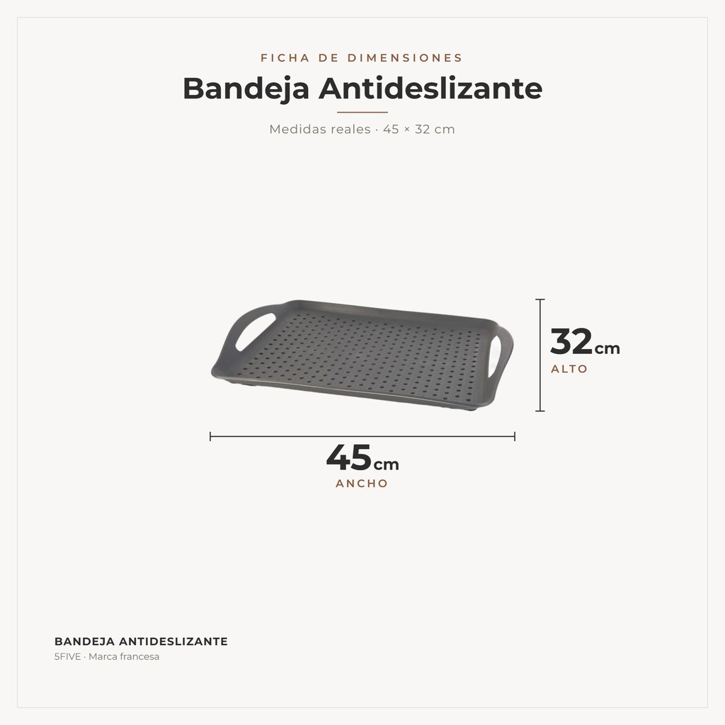 Bandeja Antideslizante · dimensiones