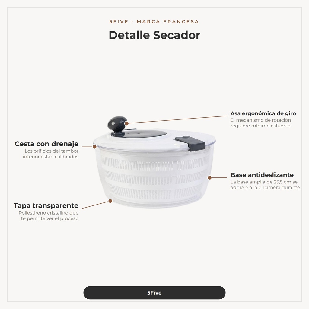 Secador de Verduras · detalle