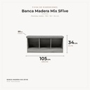 Banca Madera Mix 5Five · dimensiones