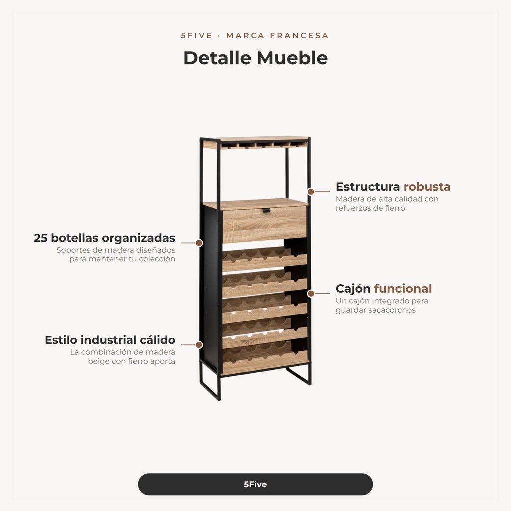 Mueble Bar Cava · detalle