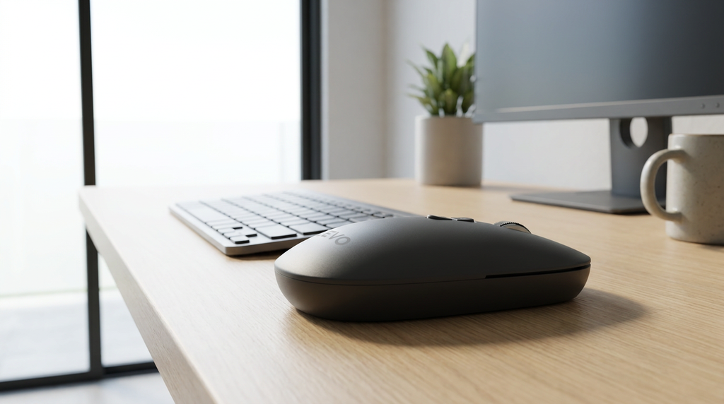Mouse Velar LEVO - escritorio ventanal
