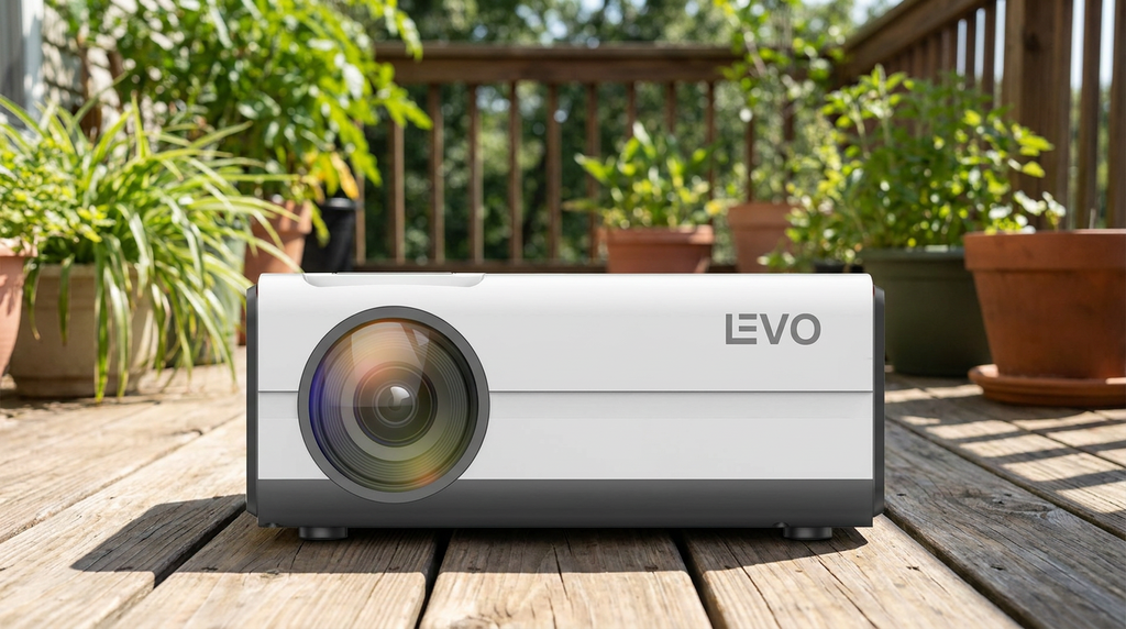 Proyector Led Portátil HD LCD Levo - terraza