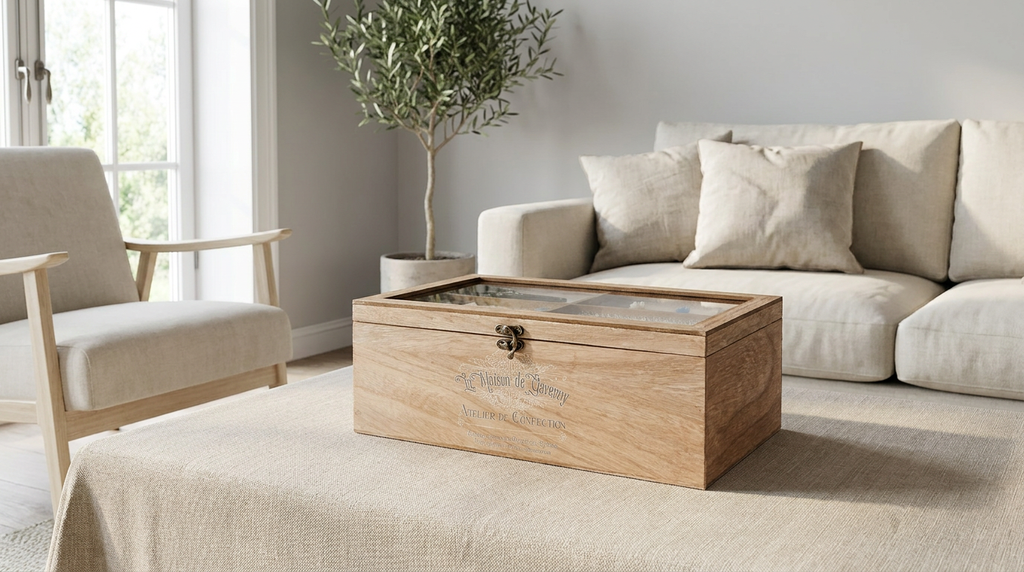 Costurero de Madera Oria con Tapa de V - living
