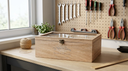 Costurero de Madera Oria con Tapa de V - taller