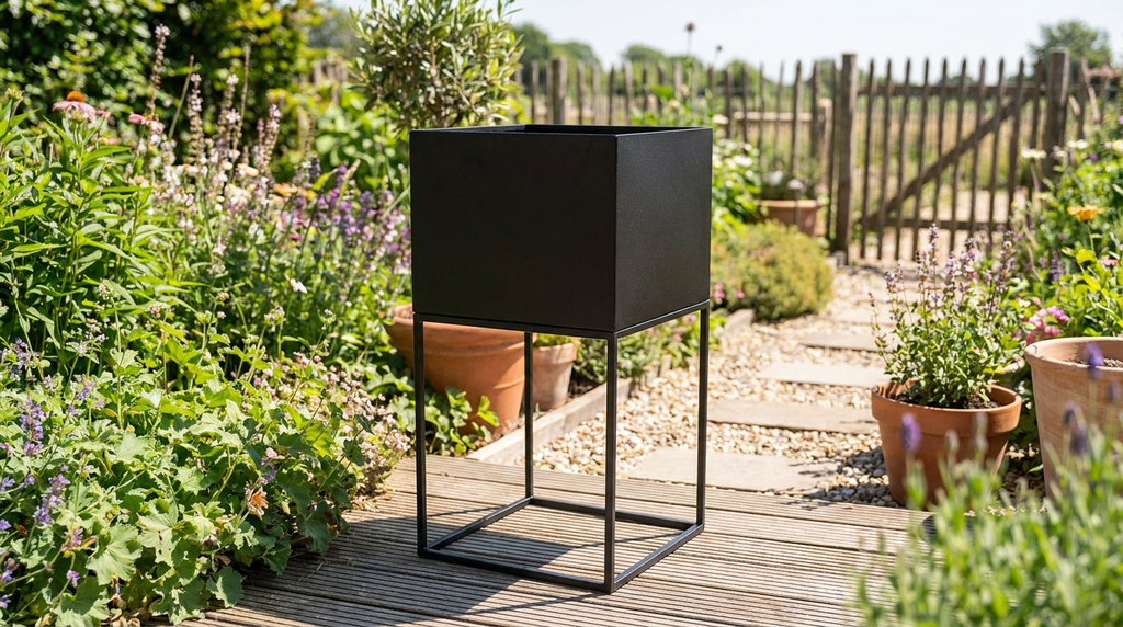 Macetero Metal 28 X 28 X 55 cm DAY - jardin