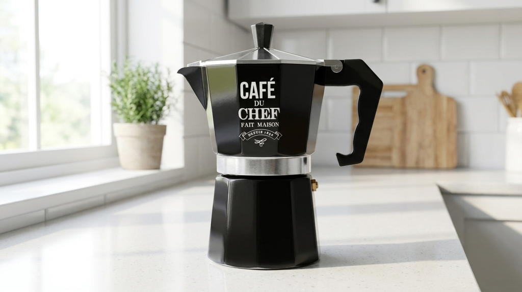 Cafetera Italiana acero 6 Tazas Negro  - cocina