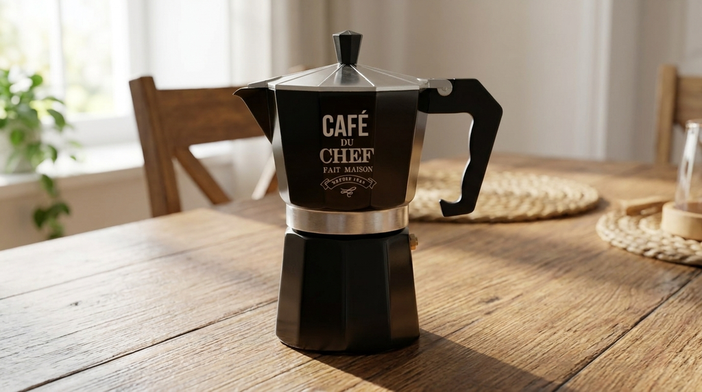 Cafetera Italiana acero 6 Tazas Negro  - comedor