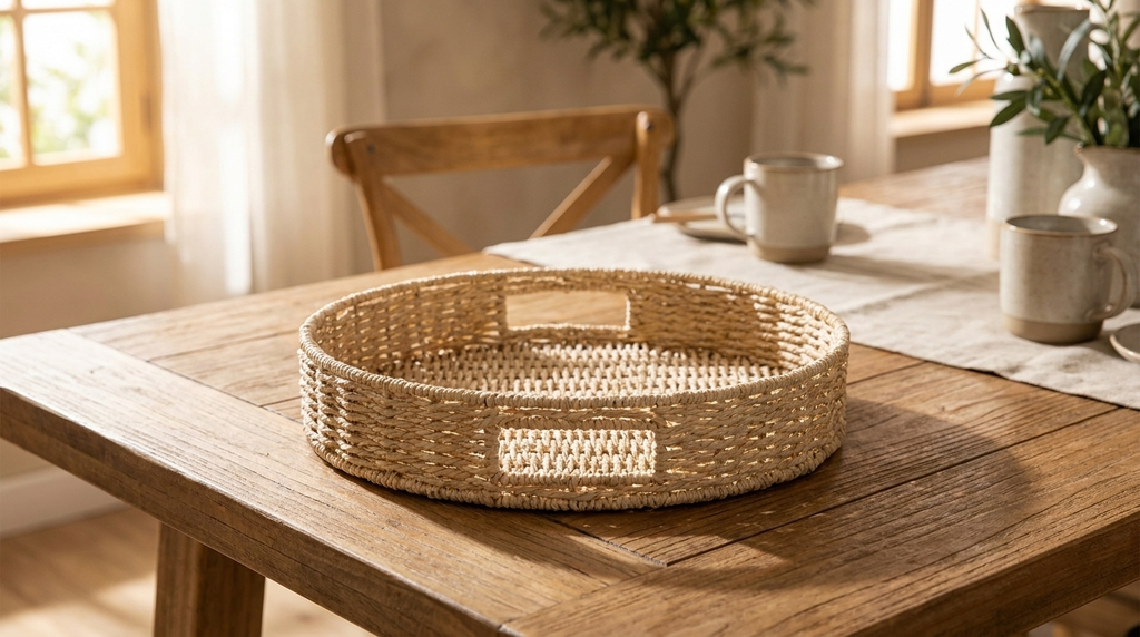Bandeja Redonda Hogar Mimbre Kord 40cm - comedor
