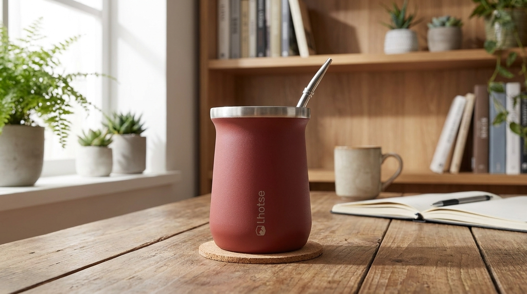 Mate Acero Inoxidable con Bombilla Lho - home office