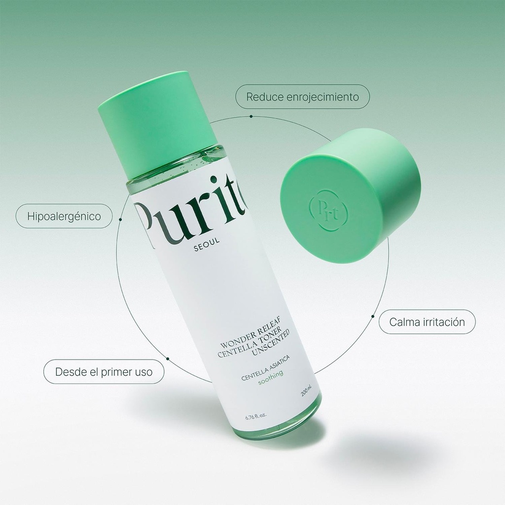 Tónico Facial Centella 200ml Purito Wonder Releaf sin Perfum 2