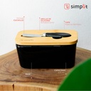 Mantequillero Cerámica Bamboo + Cuchillo 600 ml Simplit 3