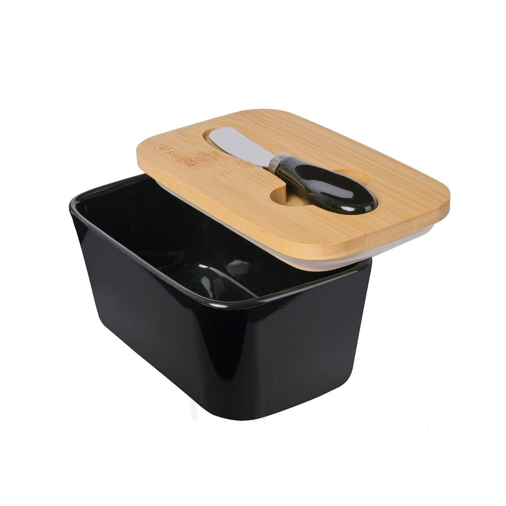 Mantequillero Cerámica Bamboo + Cuchillo 600 ml Simplit 6