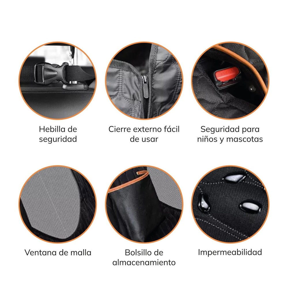 Protector Funda Cubre Asiento Auto Perros Mascotas Xroad 5